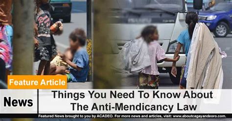 anti mendicancy law in the philippines|Being Out of Place: Mendicants in Urban Landscapes .